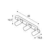 Lampy sufitowe - SLV reflektor sufitowy LED Noblo, czarny, ściemniany do ciepłego światła, 40 cm możliwość ściemniania, czarny, salon / jadalnia, aluminium, nowoczesny - miniaturka - grafika 1