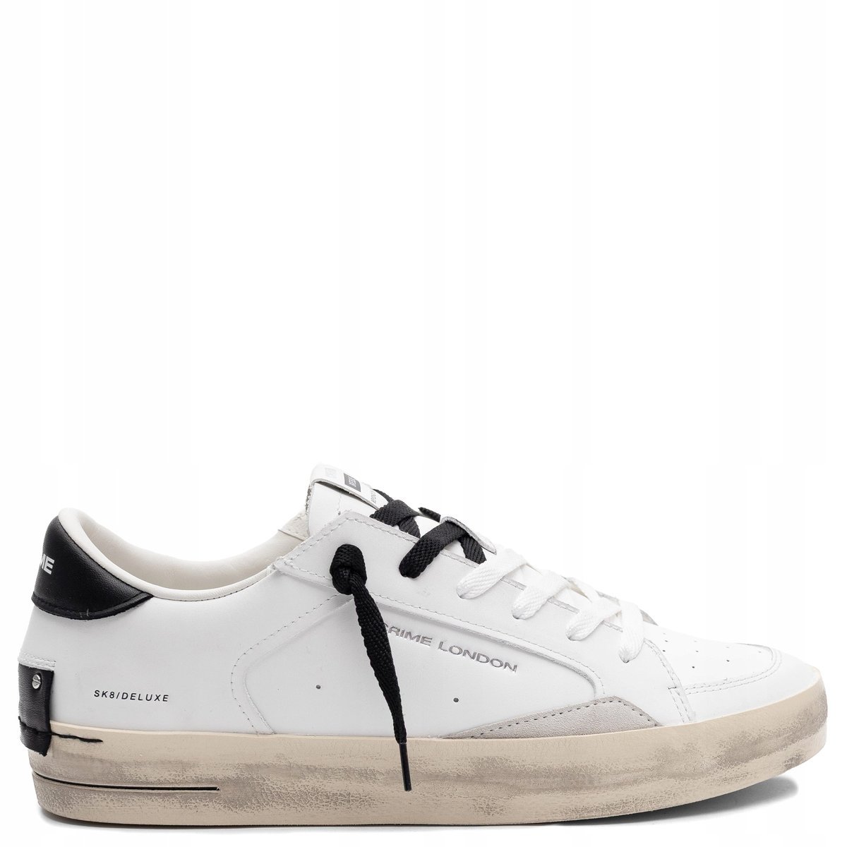 Crime London Skórzane Sneakersy Męskie Białe 17100PP6.10 r.43