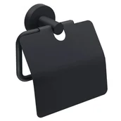 Akcesoria łazienkowe - Tesa Uchwyt MOON Black na papier z pokrywą - miniaturka - grafika 1