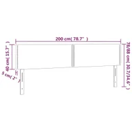 Inne meble do sypialni - Lumarko Zagłówek do łóżka z LED, ciemnobrązowy, 200x5x78/88 cm, tkanina - miniaturka - grafika 1