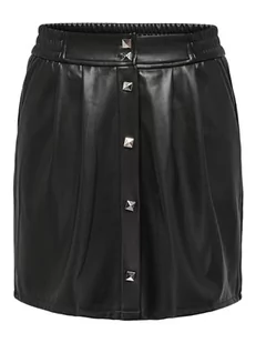 ONLY Onlblake Hw Faux Lea Short Spódnica skórzana PNT, czarny, S - Spódnice - miniaturka - grafika 1