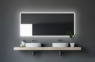 Lustra - Lustro łazienkowe z oświetleniem TALOS Moon LED 160x70 cm - odporne na wilgoć dzięki aluminiowej ramie - jasny, neutralny biały kolor - miniaturka - grafika 1