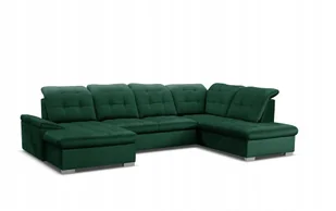 DOMO-HOME Narożnik z funkcją spania NICOLE - Nowoczesny narożnik 345x230cm Regulowane zagłówki Funkcja spania i schowek Idealny do salonu Kolor zielony Lewy - Narożniki DOMO-HOME Narożnik z funkcją spania NICOLE - Nowoczesny narożnik 345x230cm Regulowane zagłówki Funkcja spania i schowek Idealny do salonu Kolor zielony Lewy - Narożniki - miniaturka - grafika 1