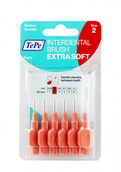 Szczoteczki międzyzębowe - TePe Extra soft - bardzo miękki szczoteczki międzyzębowe 0,5 mm, jasno czerwone, 6 szt. - miniaturka - grafika 1