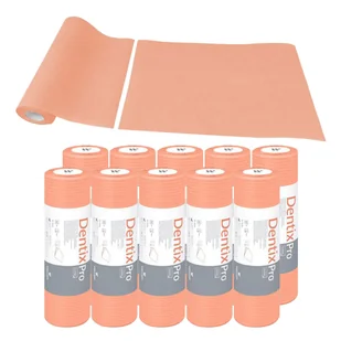 Serweta dentystyczna na rolce 33cm x 48cm morelowa podfoliowana 54g DentixPro 400szt - Sprzęt i akcesoria stomatologiczne - miniaturka - grafika 1