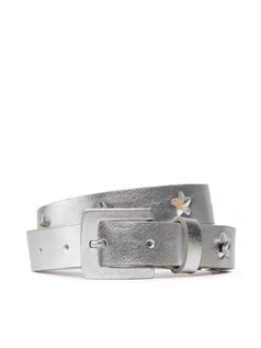 Paski - Pepe Jeans Pasek Damski Stars Belt PG020360 Srebrny - grafika 1