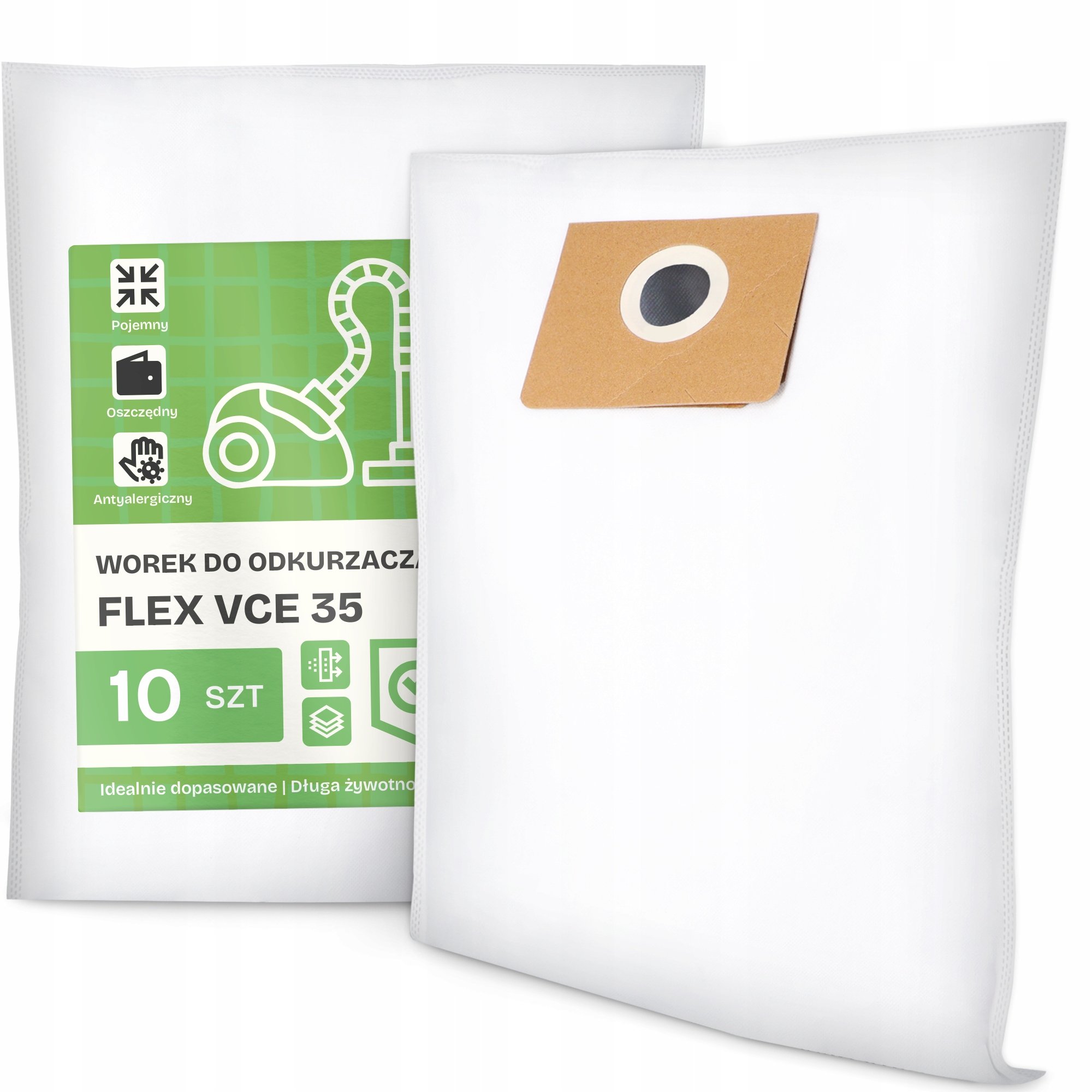 10x Worek do Odkurzacza Flex Vce 35 Flizelinowy Duży Mocny Torba Worki G9