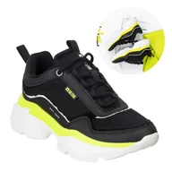 Sneakersy damskie - Sneakersy Damskie Big Star Czarne JJ274A114 37 Czarny - miniaturka - grafika 1