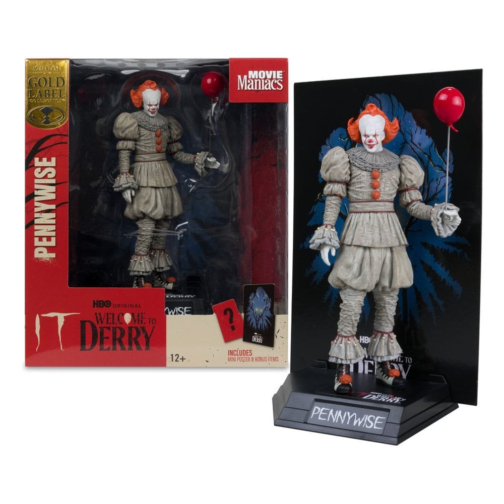 Figurka It: Welcome to Derry Movie Maniacs - Pennywise (Gold Label)