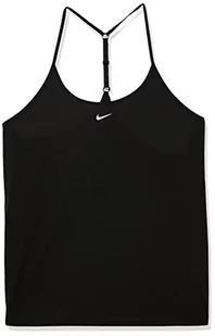 Nike Damska kamizelka W Nk One Df Elstka Std Tank Vest, czarny/biały, XS - Kamizelki damskie - miniaturka - grafika 1