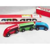 Pociągi dla dzieci - Pociąg drewniany 3 częściowy Adar - miniaturka - grafika 1