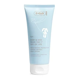 BABY & KIDS Hipoalergiczny nawilżający i ochronny balsam do ciała Od urodzenia Bez perfum 98% Składniki pochodzenia naturalnego Z masłem shea od ZIAJA MED - Balsamy i oliwki dla dzieci - miniaturka - grafika 1