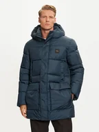 Kurtki męskie - Calvin Klein Płaszcz zimowy K10K113465 Niebieski Regular Fit - miniaturka - grafika 1