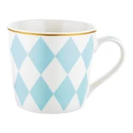 Kubki - Kubek Geometric Romby 400 ml niebieskio-biały - miniaturka - grafika 1