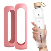 Shakery i bidony sportowe - Etui Silikonowe Do Bidonu Wessper 1L Różowe - miniaturka - grafika 1