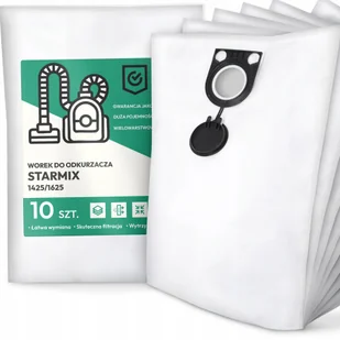 10x Worek do Odkurzacza Starmix 1425/1625 Syntetyczny Tekstylny Worki G9 - Worki do odkurzaczy - miniaturka - grafika 1
