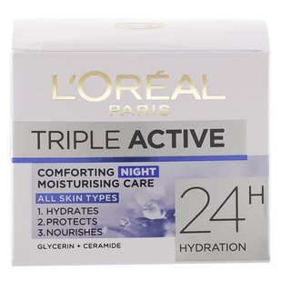 L'Oréal Paris Triple Active Comforting Night Moisturising Care All Skin Types (50ml) - Kremy do twarzy - miniaturka - grafika 2