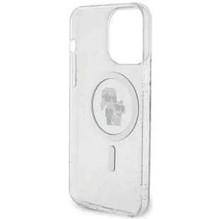 Karl Lagerfeld KLHMP15LHGKCNOT iPhone 15 Pro 6.1" transparent hardcase Karl&Choupette Glitter MagSafe - Etui i futerały do telefonów - miniaturka - grafika 11