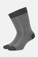 Skarpetki męskie - Skarpety Szare w Jodełkę - miniaturka - grafika 1