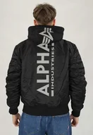 Kurtki męskie - Kurtka Alpha Industries Zimowa MA-1 Zh Back Print 128113 czarna - miniaturka - grafika 1