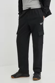 Spodnie męskie - Reebok spodnie dresowe Identity kolor czarny gładkie 100202881 - grafika 1