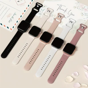 TEMU silikonowych pasków sportowych do zegarka Apple Watch, kompatybilnych z seriami 10, 9, Ultra, 8, 7, 6, 5, 4, 3, 2, 1 i SE, 38mm-49mm, - Inne - miniaturka - grafika 1