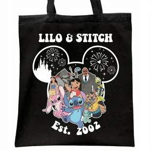 Torba bawełniana czarna na zakupy Stitch Lilo i Stich Dla Fanów - Torby i wózki na zakupy Torba bawełniana czarna na zakupy Stitch Lilo i Stich Dla Fanów - Torby i wózki na zakupy - miniaturka - grafika 1