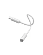 Kable komputerowe i do monitorów - Kabel adapter Denmen DU01 HF USB typ-C do mini Jack biały - miniaturka - grafika 1