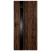 Drzwi zewnętrzne - Isoxa Drzwi zewnętrzne stalowe wejściowe Buena Shadow 68 orzechowe 90 prawe - miniaturka - grafika 1