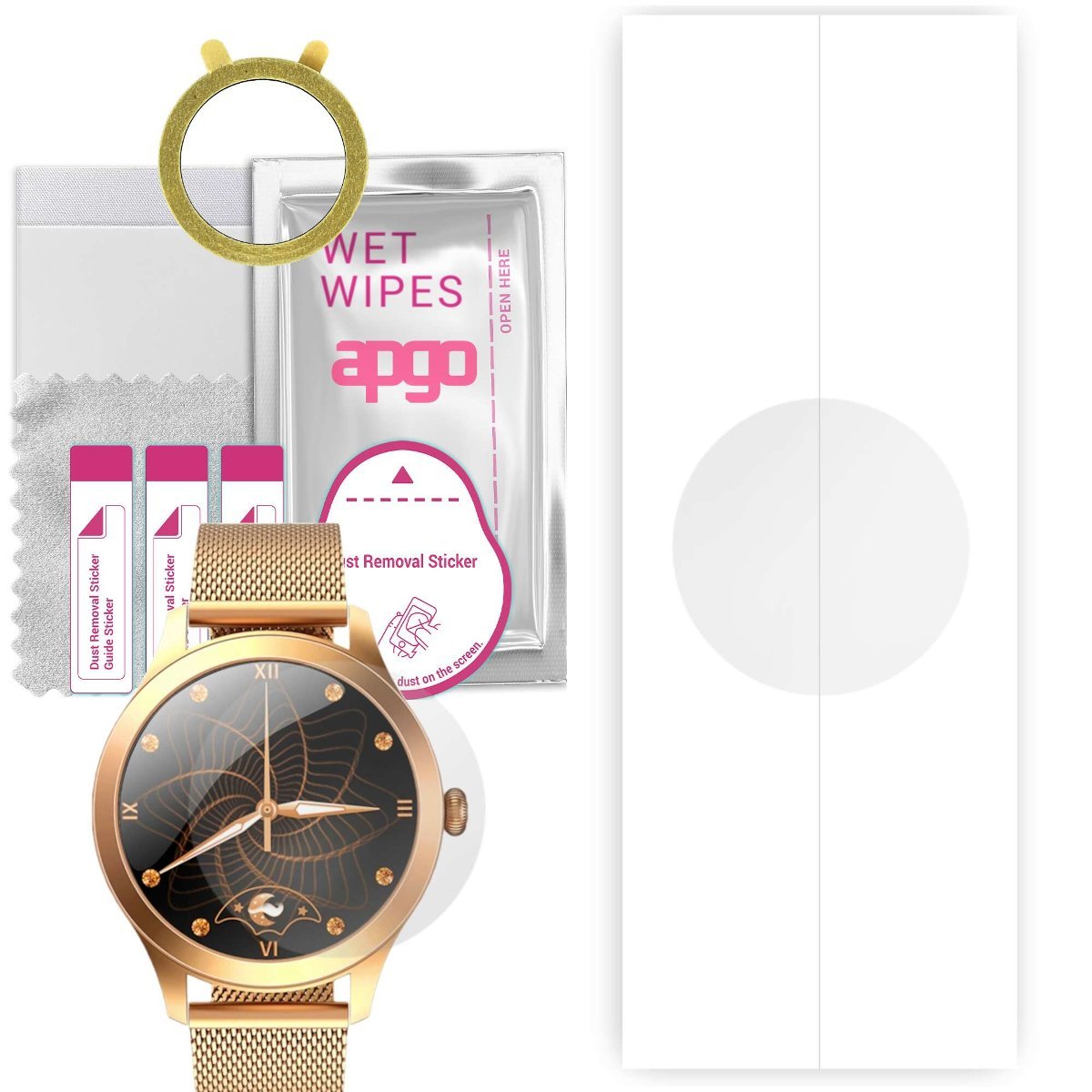 1x Folia hydrożelowa do Rubicon RNBE62 - apgo Smartwatch Hydrogel Protection Ochrona na ekran smartwatcha