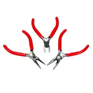 Biżuteria - akcesoria - Zestaw Narzędzi Szczypce Do Biżuterii 3 Szt. Czerwone - miniaturka - grafika 1