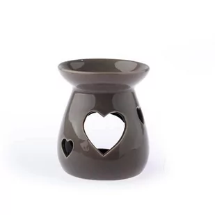 NoName Kominek ceramiczny serca 9,6 x 11 x 9,6 cm brązowy 614 - Aromaterapia - miniaturka - grafika 1
