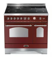 Kuchenki elektryczne - Kuchnia z płytą indukcyjną LOFRA DOLCEVITA 90 ROSSO BURGUNDY RRD96MFTE/5I/Chrome - miniaturka - grafika 1