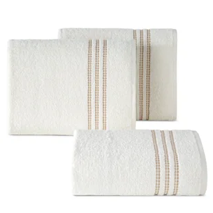 Ręcznik SEBA 30x50 cm kremowy bordiura bawełna 480 g/m² - Ręczniki - miniaturka - grafika 1