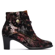 Botki damskie - Trzewiki Laura Vita Elcodieo 01 Bordowy - miniaturka - grafika 1