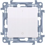Wyłączniki światła i elektryczne - Kontakt KONTAKT_SIMON Łącznik dwubiegunowy SIMON 10 Biały CW2.01/11 - miniaturka - grafika 1