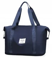 Torebki damskie - TORBA WEEKENDOWA PLAŻOWA SHOPPERKA GRANATOWA - miniaturka - grafika 1