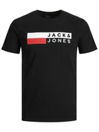 Koszulki męskie - Jack & Jones Koszulka w kolorze czarnym - miniaturka - grafika 1