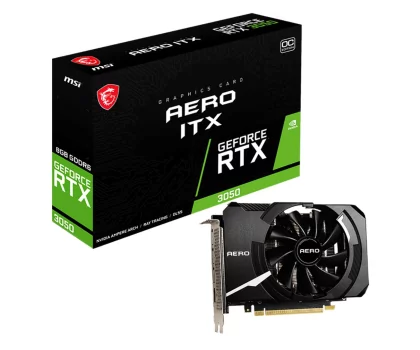 MSI GeForce RTX 3050 Aero ITX OC LHR 8GB GEFORCE RTX 3050 AERO ITX 8G OC