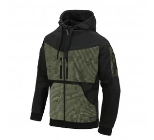 Bluzy męskie - Bluza z Kapturem Helikon-Tex ROGUE Hoodie (FullZip) Czarna/Desert Night Camo - grafika 1