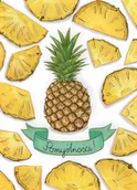 Kartki okolicznościowe i zaproszenia - Henry Karnet B6 Ananasy - miniaturka - grafika 1