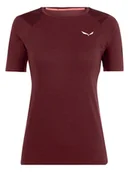 Koszulki sportowe damskie - Salewa Koszulka funkcyjna w kolorze czerwonym - miniaturka - grafika 1