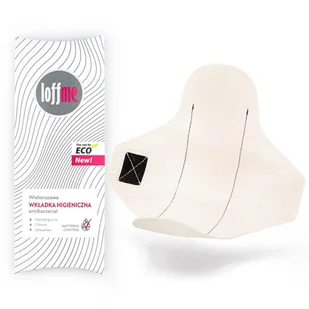 Loffme Loffme, Wielorazowa  wkładka higieniczna ANTIBACTERIAL, kremowa - Wkładki higieniczne - miniaturka - grafika 1
