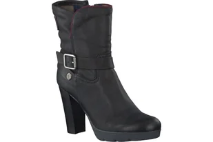 Buty damskie Tommy Hilfiger Denim Clarisa botki skórzane czarne-38 - Botki damskie - miniaturka - grafika 1