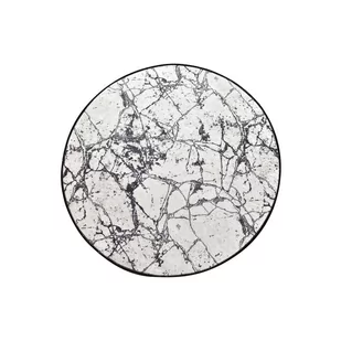 Czarno-biały dywanik łazienkowy Foutastic Marble Circle, ø 100 cm - Dywaniki łazienkowe - miniaturka - grafika 1
