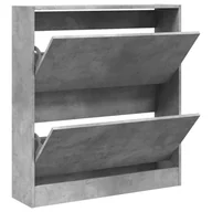 Szafki na buty - vidaXL Szafka na buty betonowa szara 80x21x87,5 cm materiał drewnopochodny - miniaturka - grafika 1
