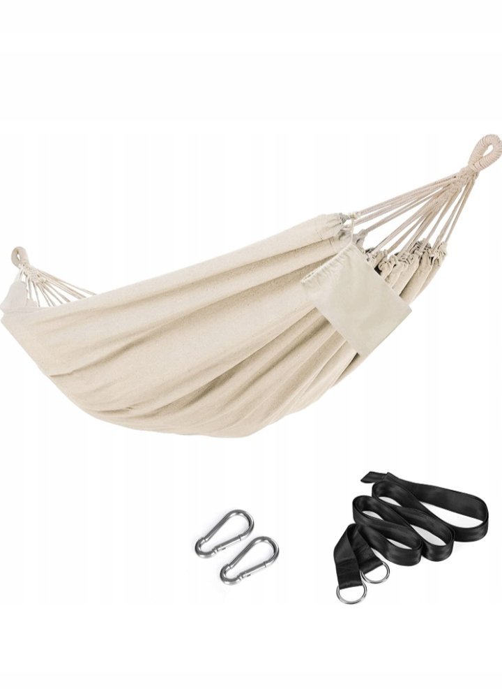 Hamak bez drążka Songmics BEŻOWY 300 kg 210 x 150