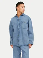 Koszule męskie - Jack&Jones Koszula jeansowa 12250602 Niebieski Relaxed Fit - miniaturka - grafika 1