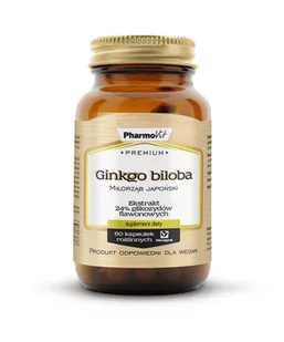 Pharmovit Premium Ginkgo Biloba Milorząb Japoński 60vcaps - Suplementy naturalne - miniaturka - grafika 1