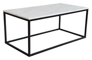 Stolik Pony 100x60 marmur biały/czarna - Ławy i stoliki kawowe - miniaturka - grafika 1
